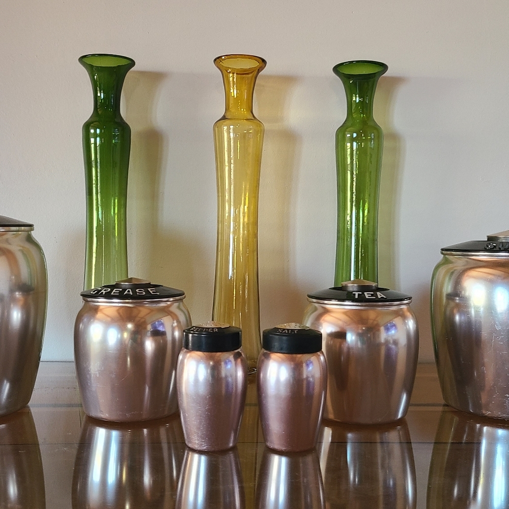 Retro 1950s Kromex canister set